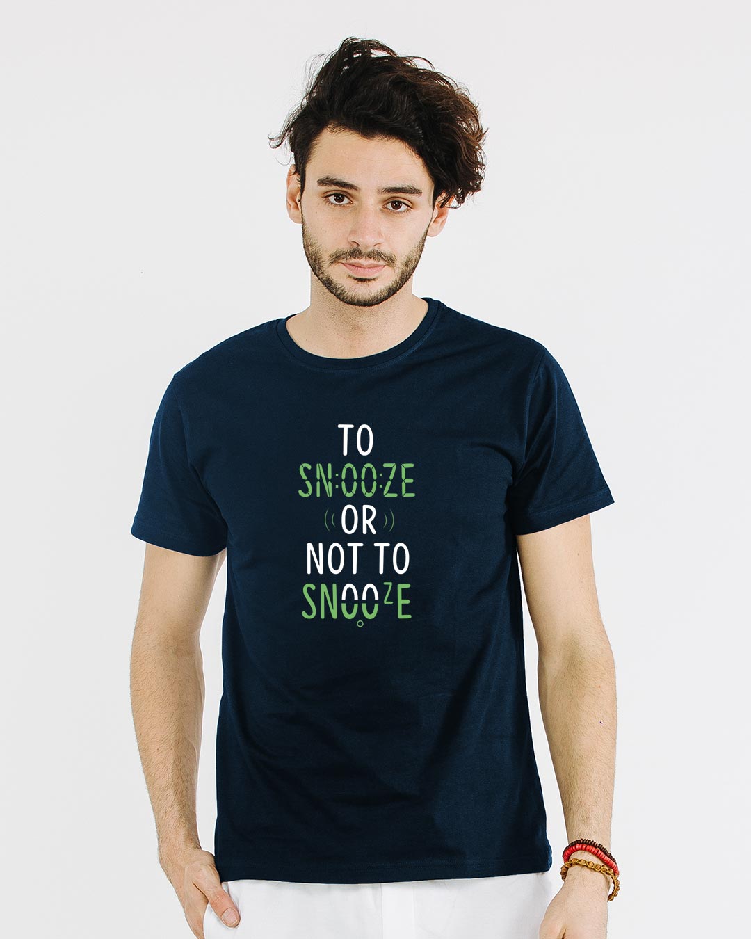 Shop Not To Snooze Half Sleeve T-Shirt-Back