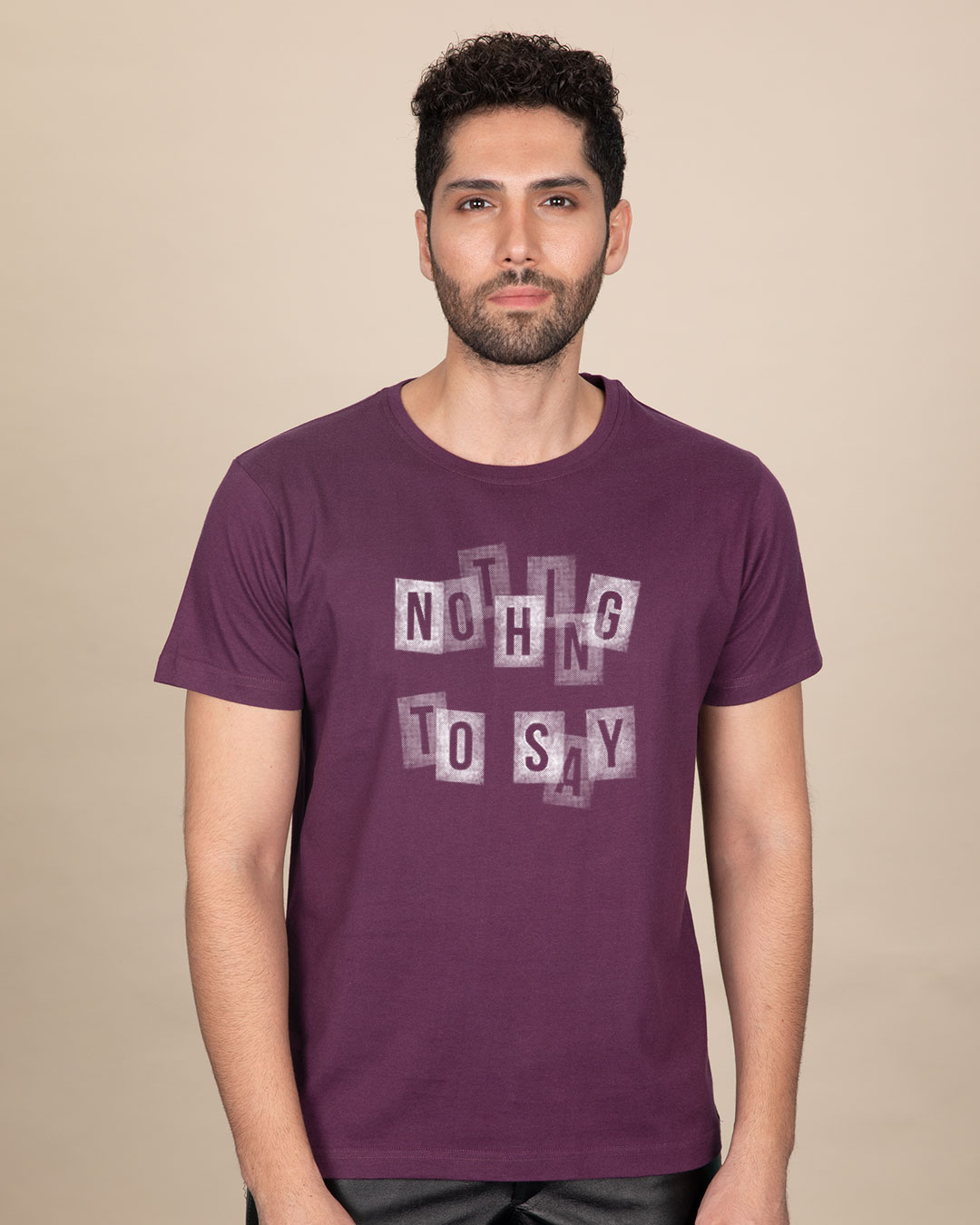 Shop Nothing To Say Half Sleeve T-Shirt-Back