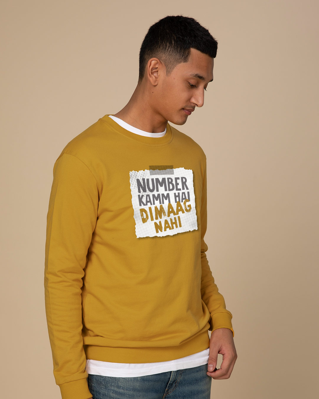 Shop Number Kamm Hai Fleece Light Sweatshirt-Back