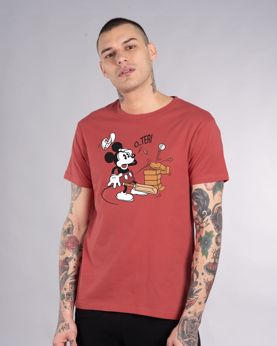 Shop O Teri Mickey Half Sleeve T-Shirt (DL)-Back
