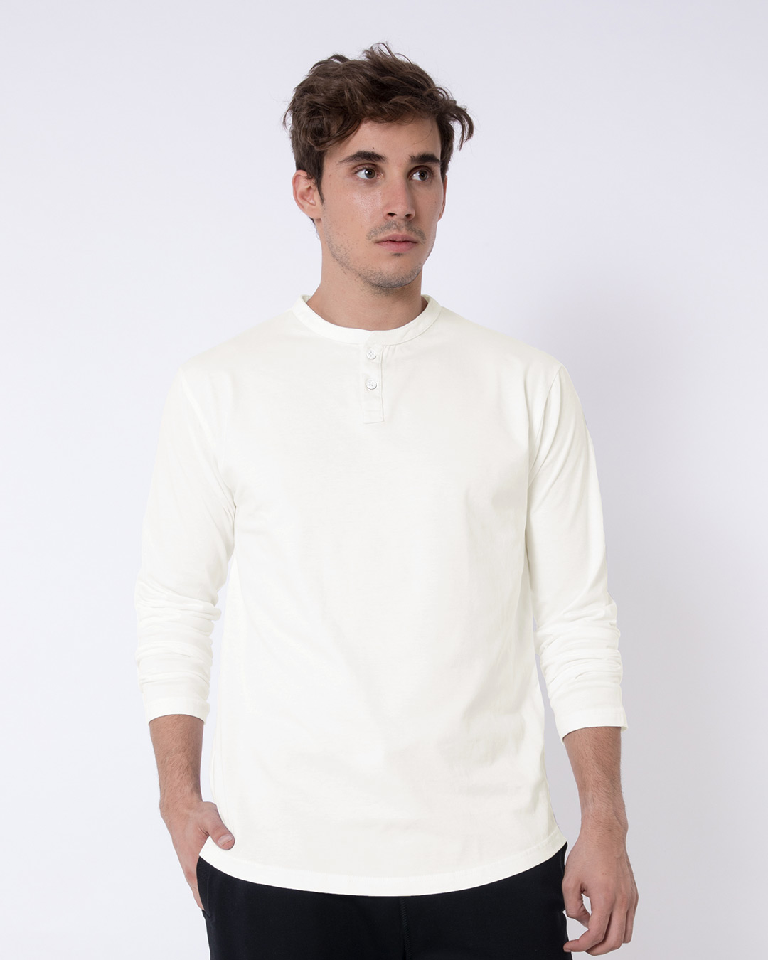 off white full sleeve t shirt for women