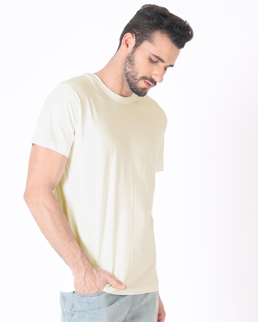 Shop Off White Half Sleeve T-Shirt-Back