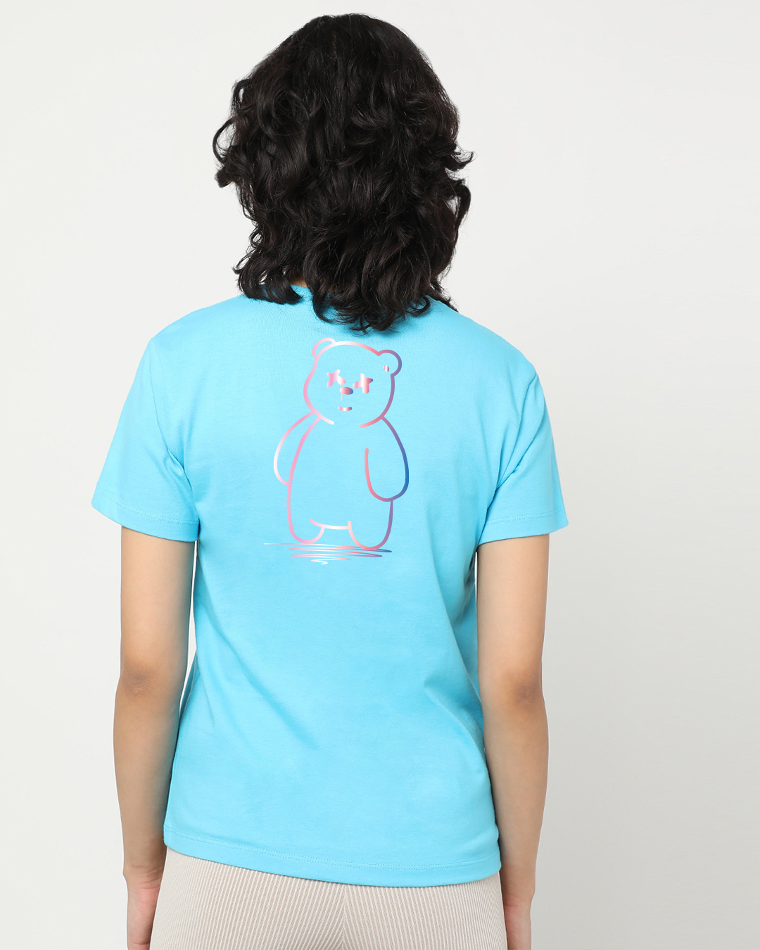 Shop Offline Teddy Half Sleeve T-shirt-Back