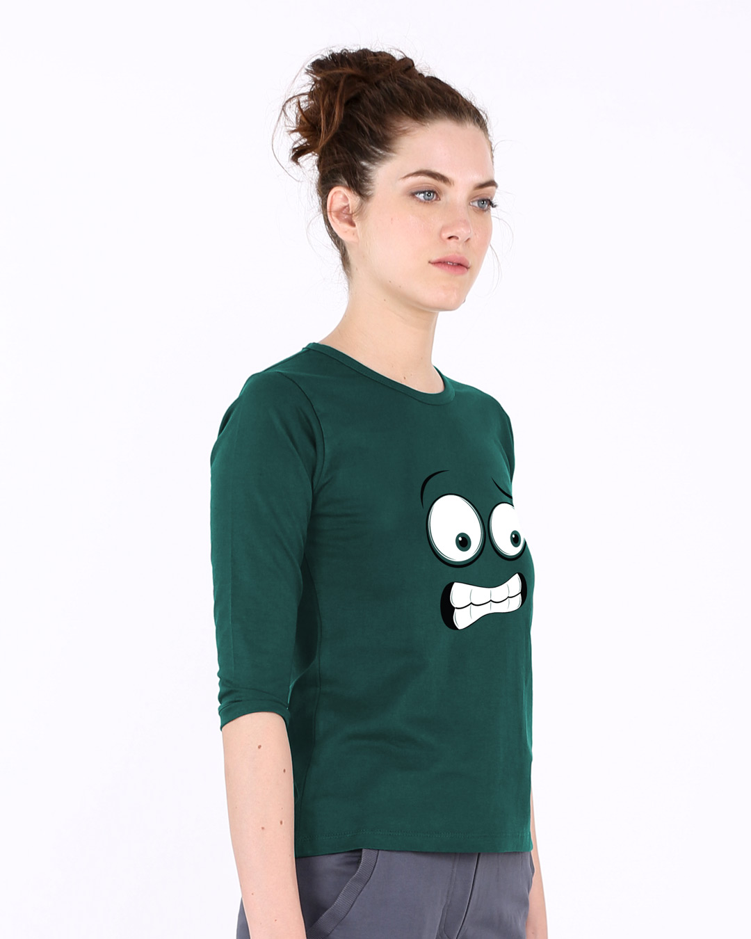 Shop Oh Fuck Round Neck 3/4th Sleeve T-Shirt-Back