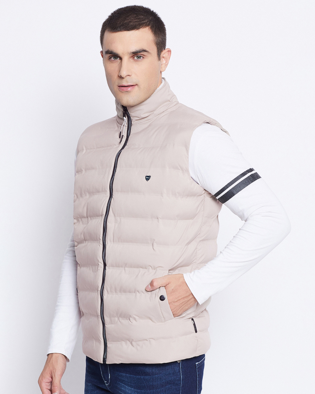 cream puffer jacket men