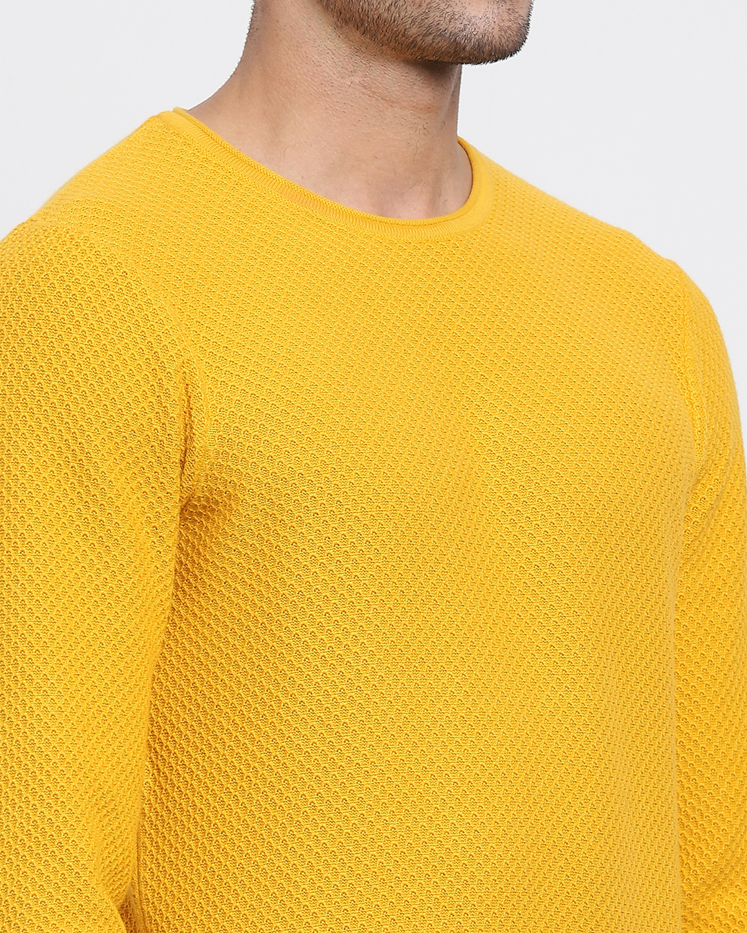 mens yellow knit sweater