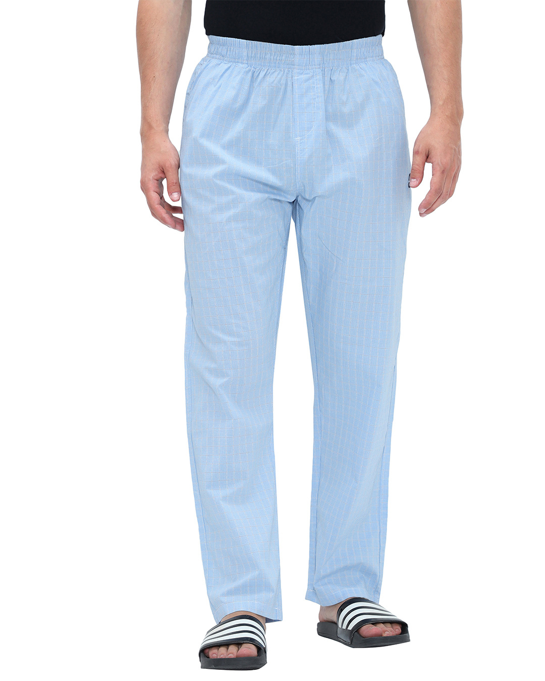 Buy Men's Blue Check Pyjamas Online in India at Bewakoof