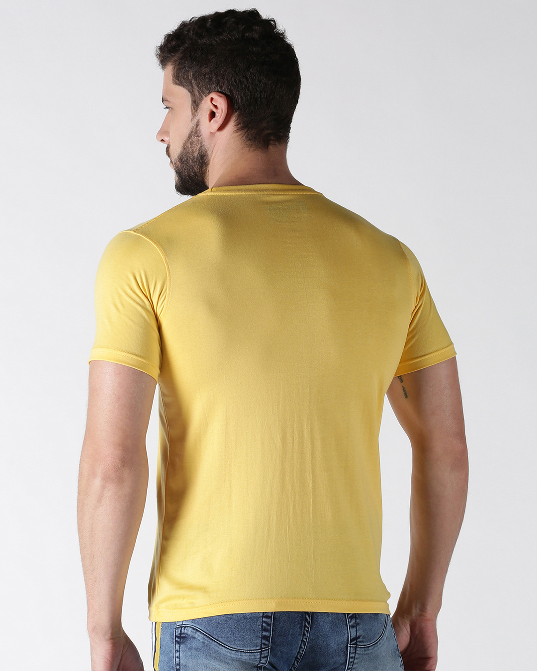 Shop Yellow X Large Size T Shirts-Back