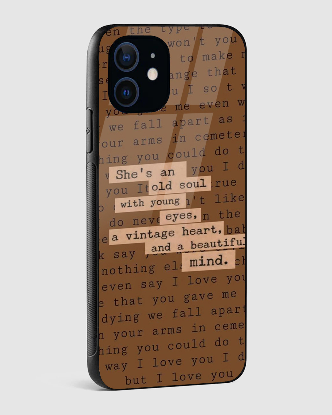 Shop Old Soul Aesthetic Premium Glass Case for Apple iPhone 12 Mini-Back