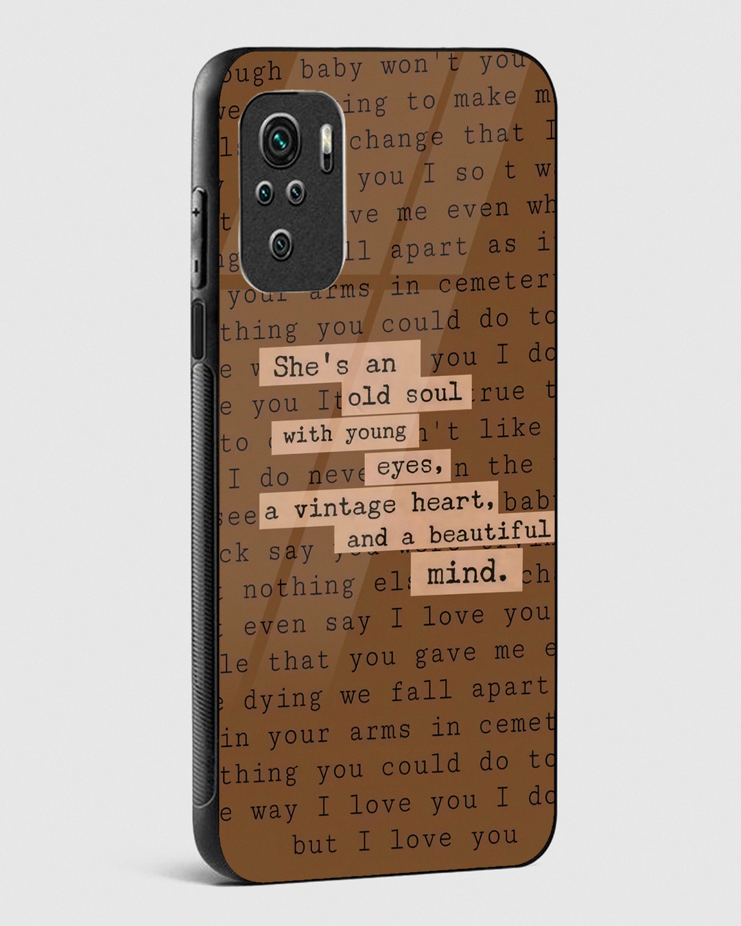 Shop Old Soul Aesthetic Premium Glass Case for Xiaomi Redmi Note 10-Back