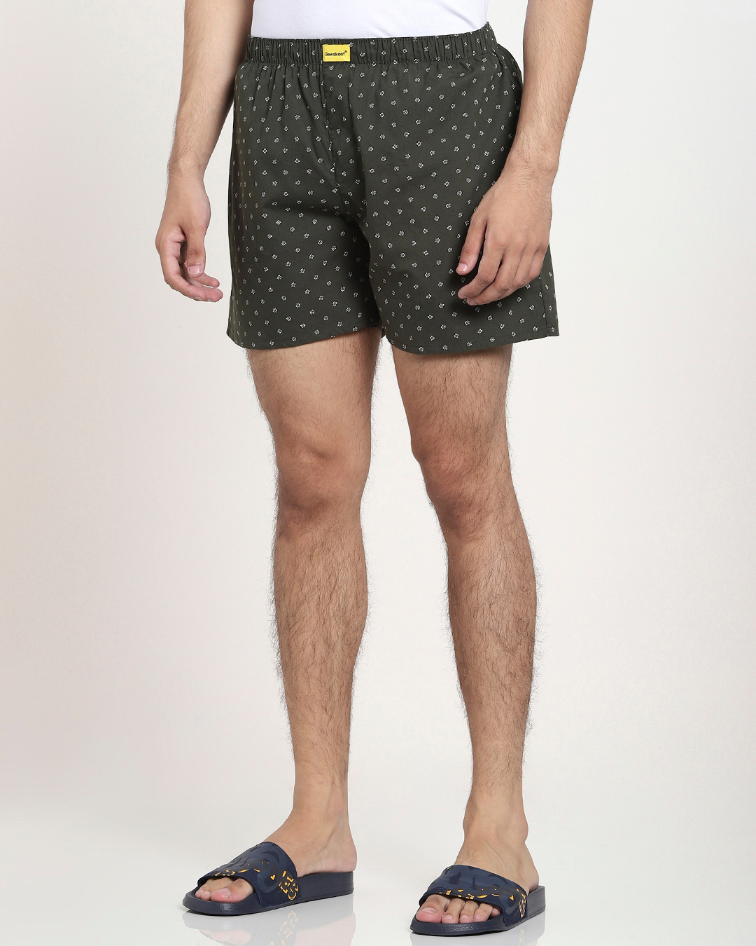 Shop Men's Black Geometric Printed Boxers-Back