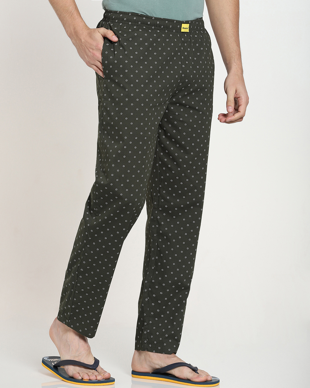Shop Olive AOP Geometric Print A Pyjamas-Back