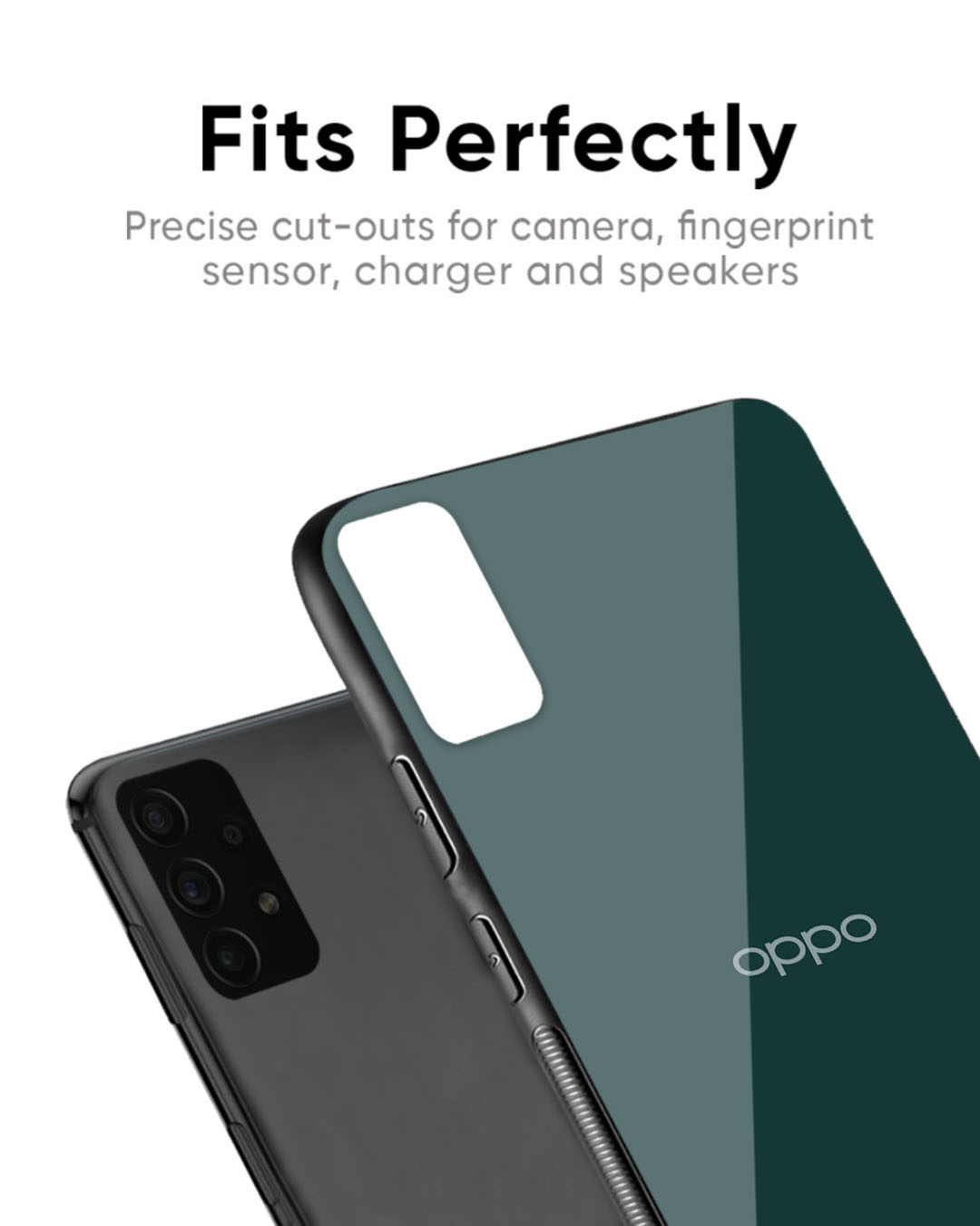 Shop Olive Premium Glass Case for Oppo F25 Pro 5G(Shock Proof, Scratch Resistant)-Back