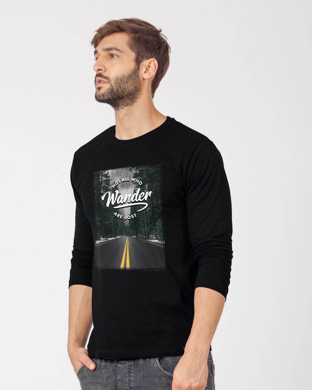 Shop On The Road Full Sleeve T-Shirt-Back