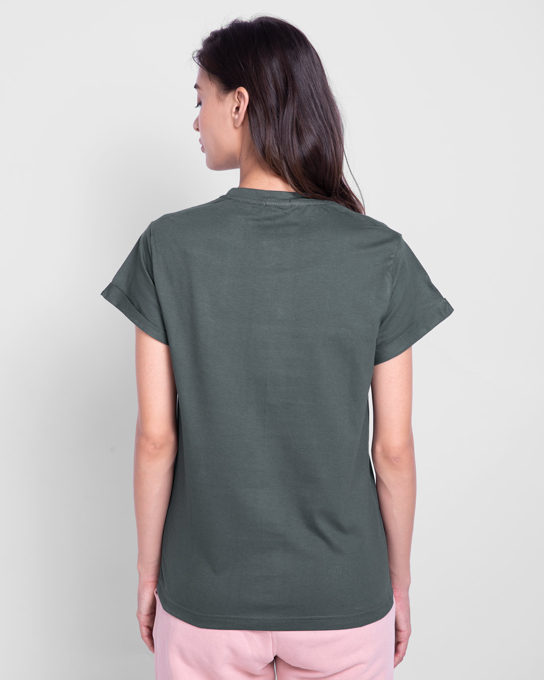 Shop One True Love Boyfriend T-Shirt Nimbus Grey-Back