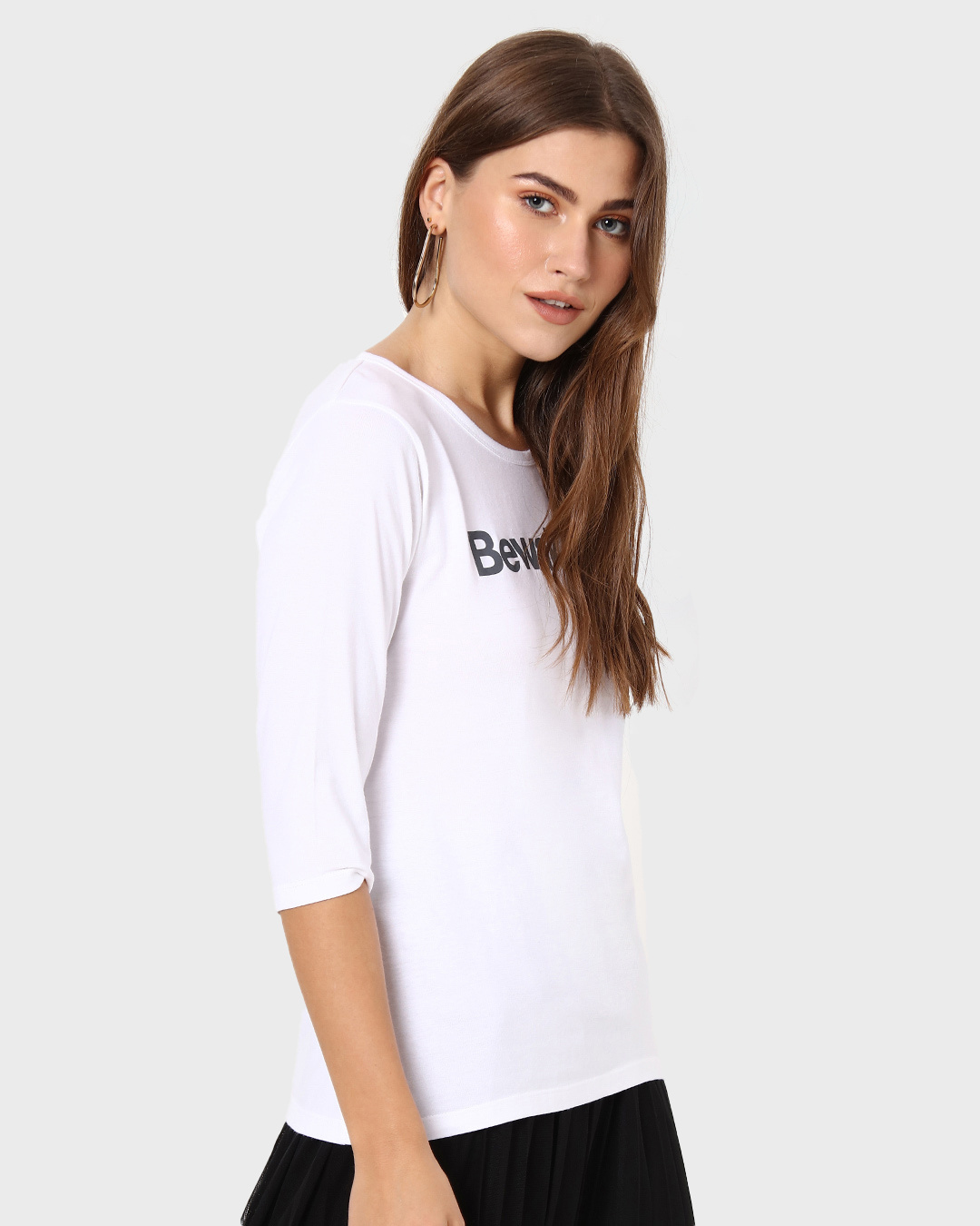 Shop Oof Panda Round Neck 3/4 Sleeve T-Shirt-Back