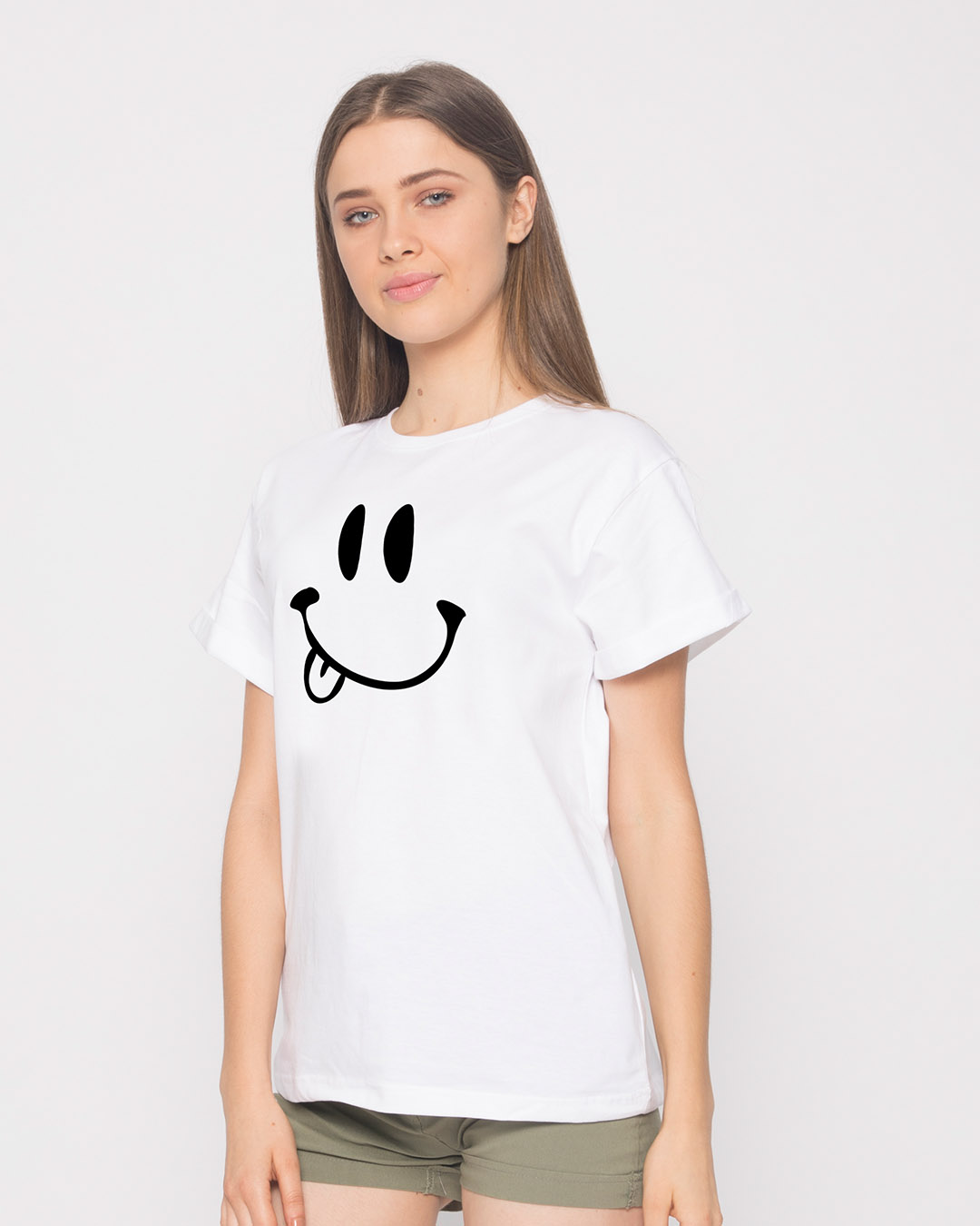 Shop Oops Smiley Boyfriend T-Shirt-Back