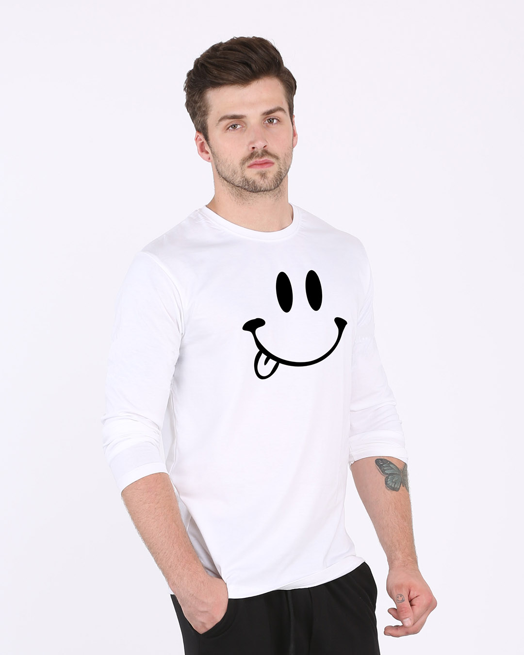 Shop Oops Smiley Full Sleeve T-Shirt-Back