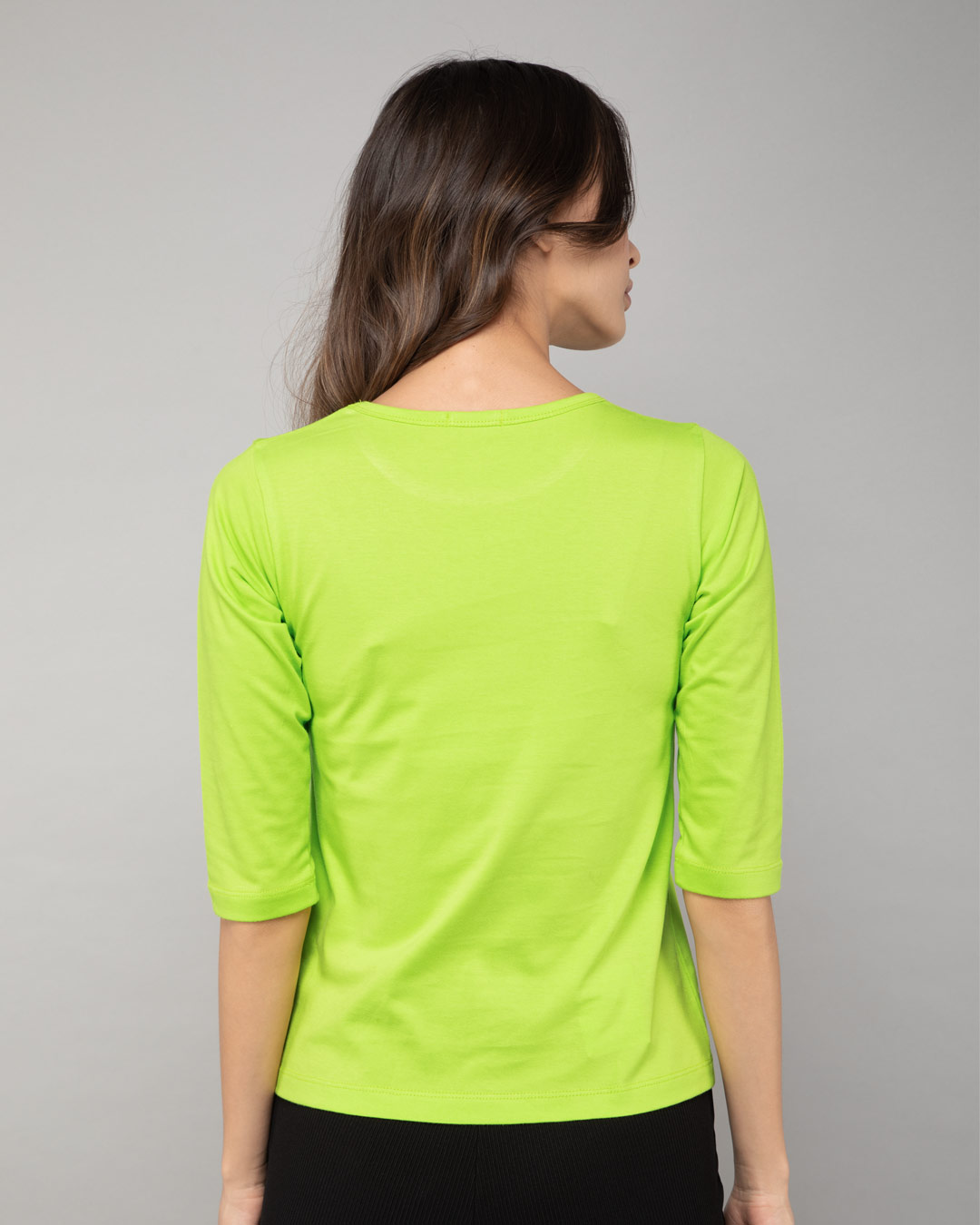 Shop Ootd 3/4th Sleeve Slim Fit T-Shirt-Back