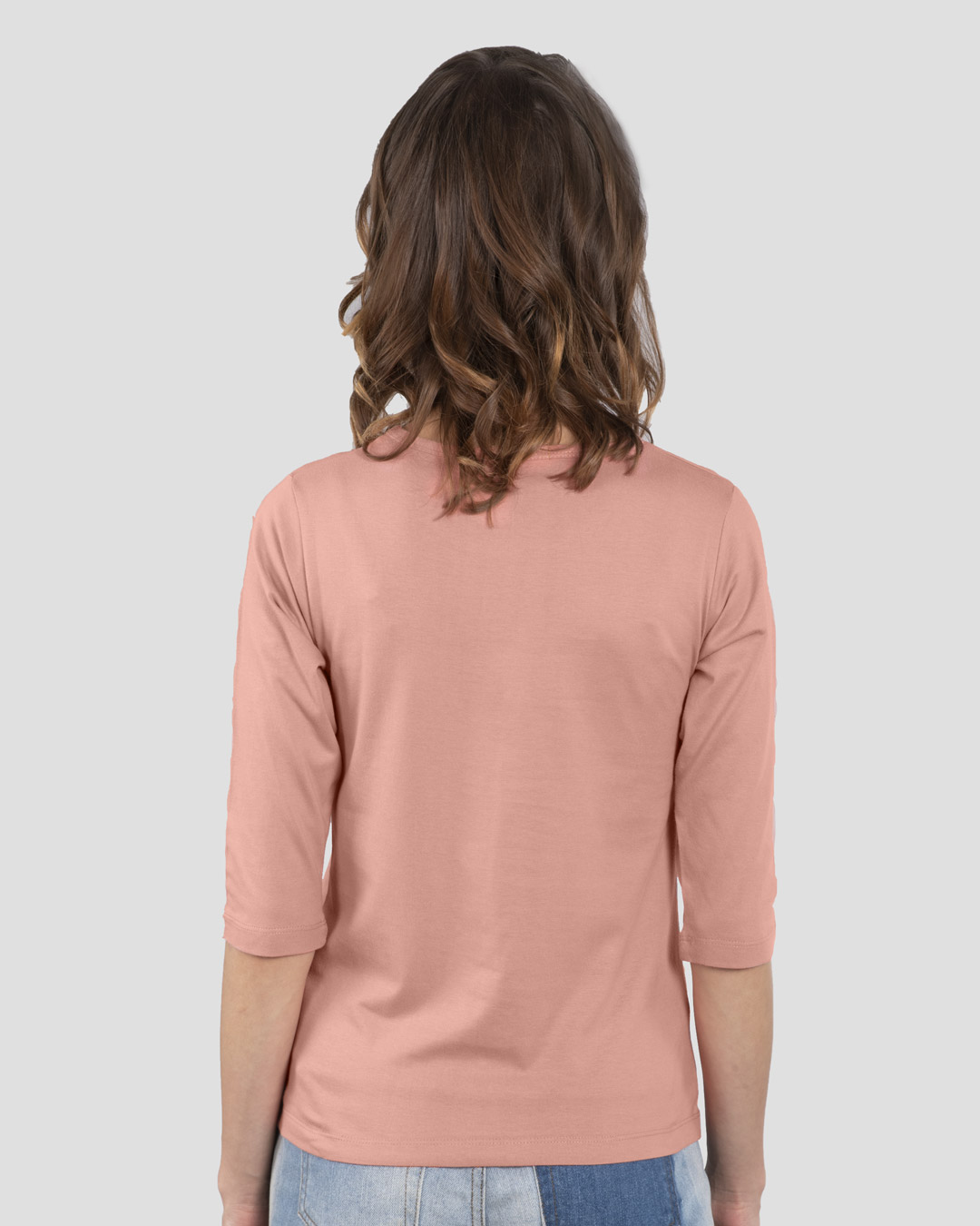 Shop Opinion About Me Round Neck 3/4th Sleeve T-Shirt-Back