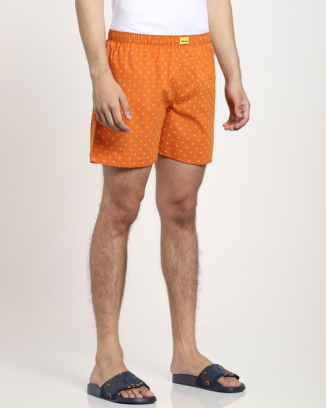 Shop Orange AOP Geometric Print B Boxers-Back