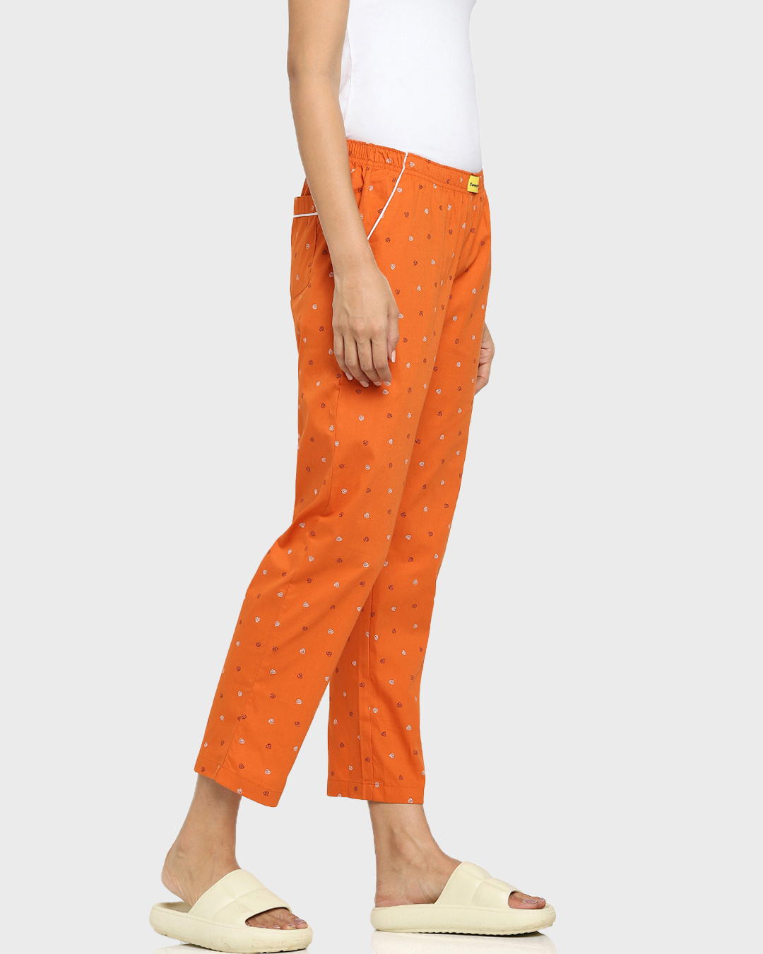 Shop Orange AOP Geometric Print E Pyjamas-Back