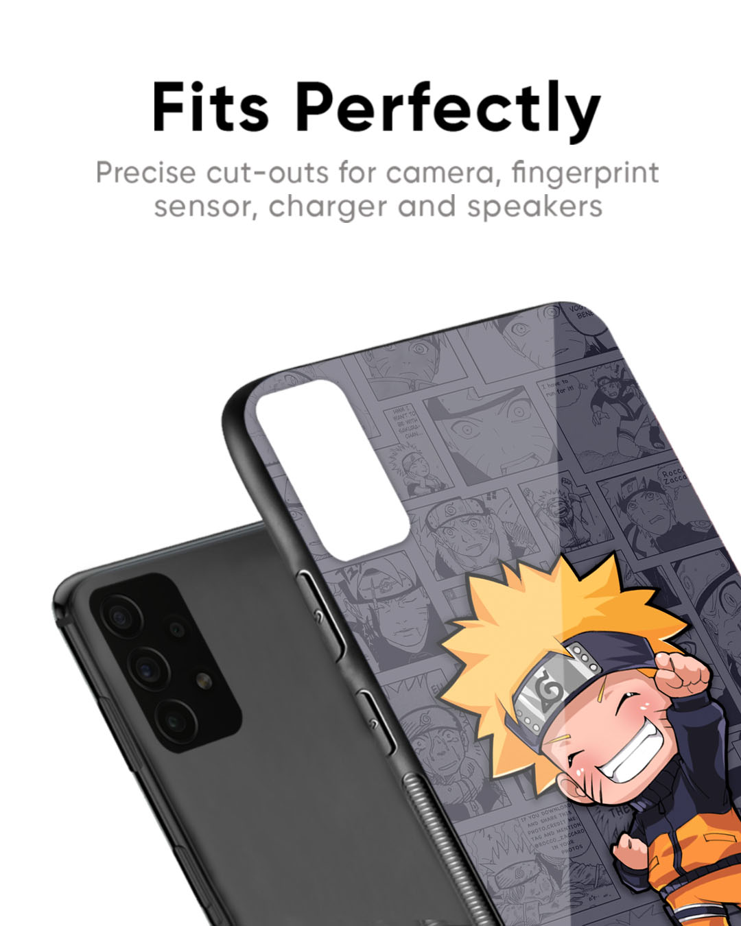Shop Orange Chubby Premium Glass Case for OnePlus 7T (Shock Proof, Scratch Resistant)-Back