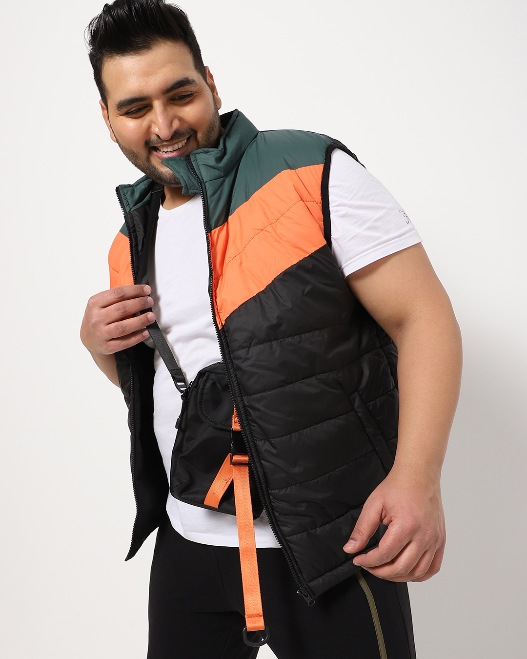 sleeveless puffer jacket plus size