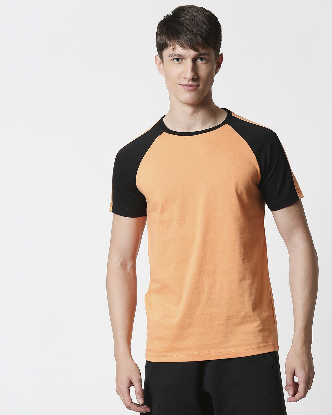 Shop Orange Rush Shoulder Sleeve Raglan T-Shirt-Back