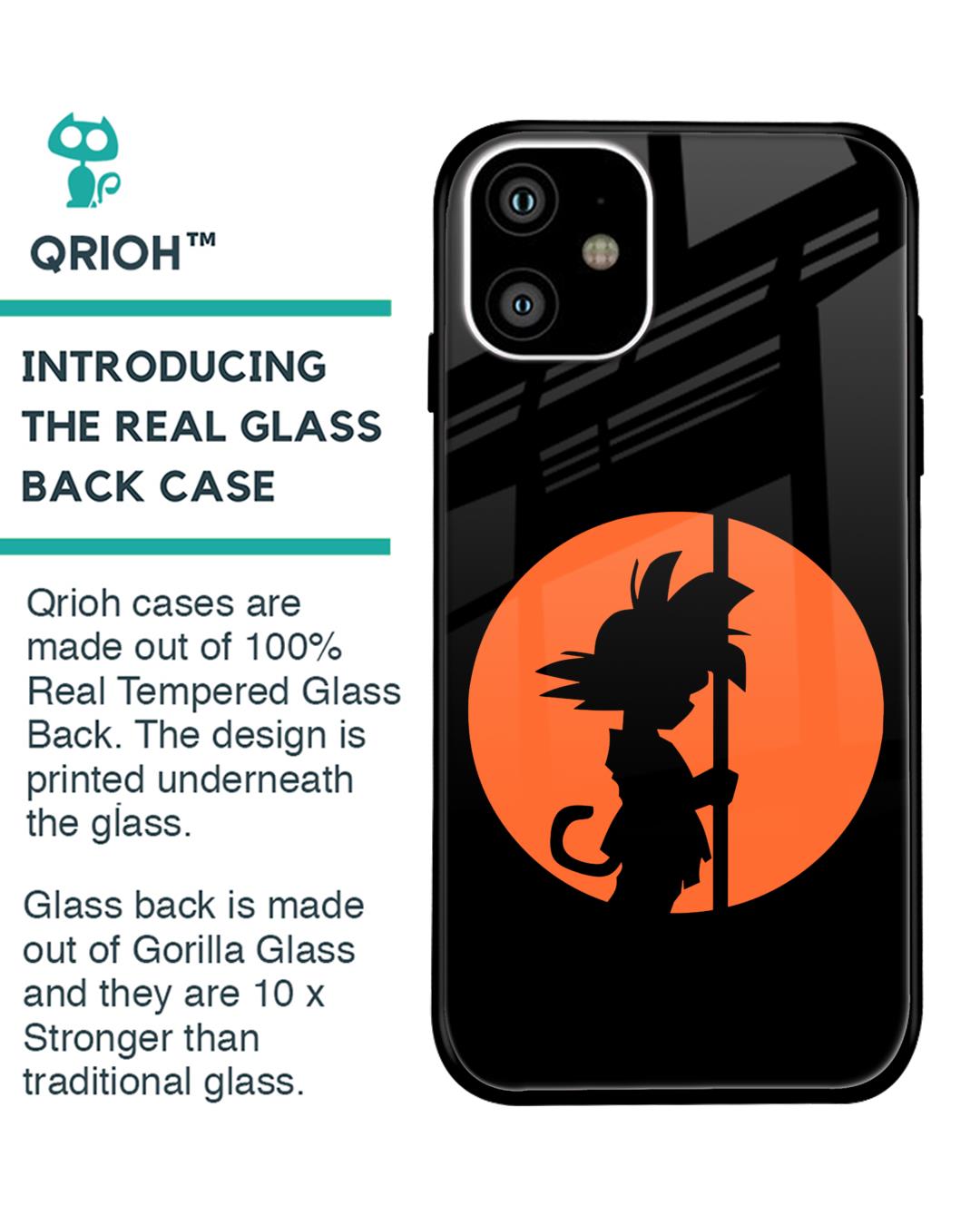 Shop Orange Silhouette Premium Glass Case for Apple iPhone 11 (Shock Proof,Scratch Resistant)-Back