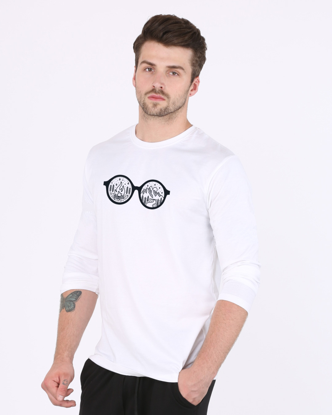 Shop Outdoor Glasses Full Sleeve T-Shirt-Back