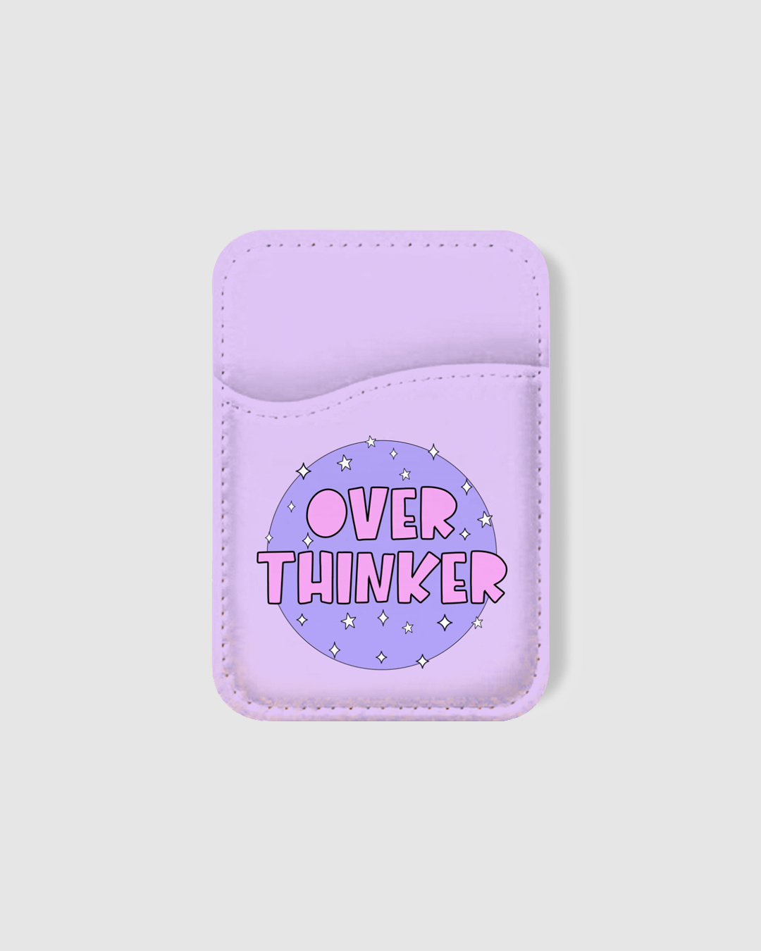 Shop Overthinker Typography Mobile Card Holders-Back