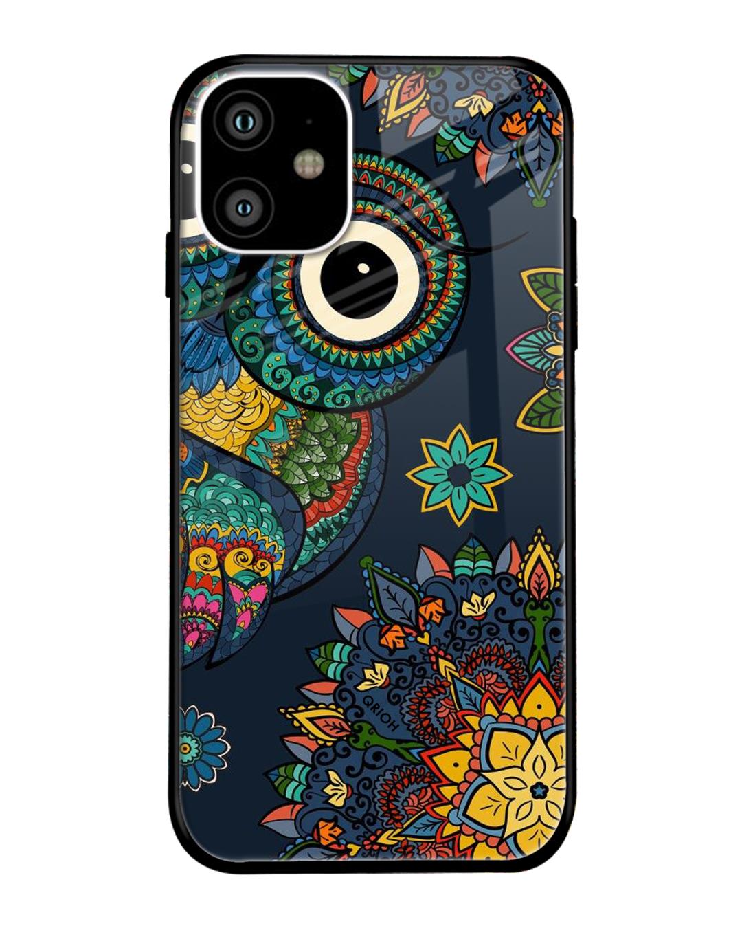Buy Owl Art Printed Premium Glass Cover For iPhone 11 (Impact Resistant