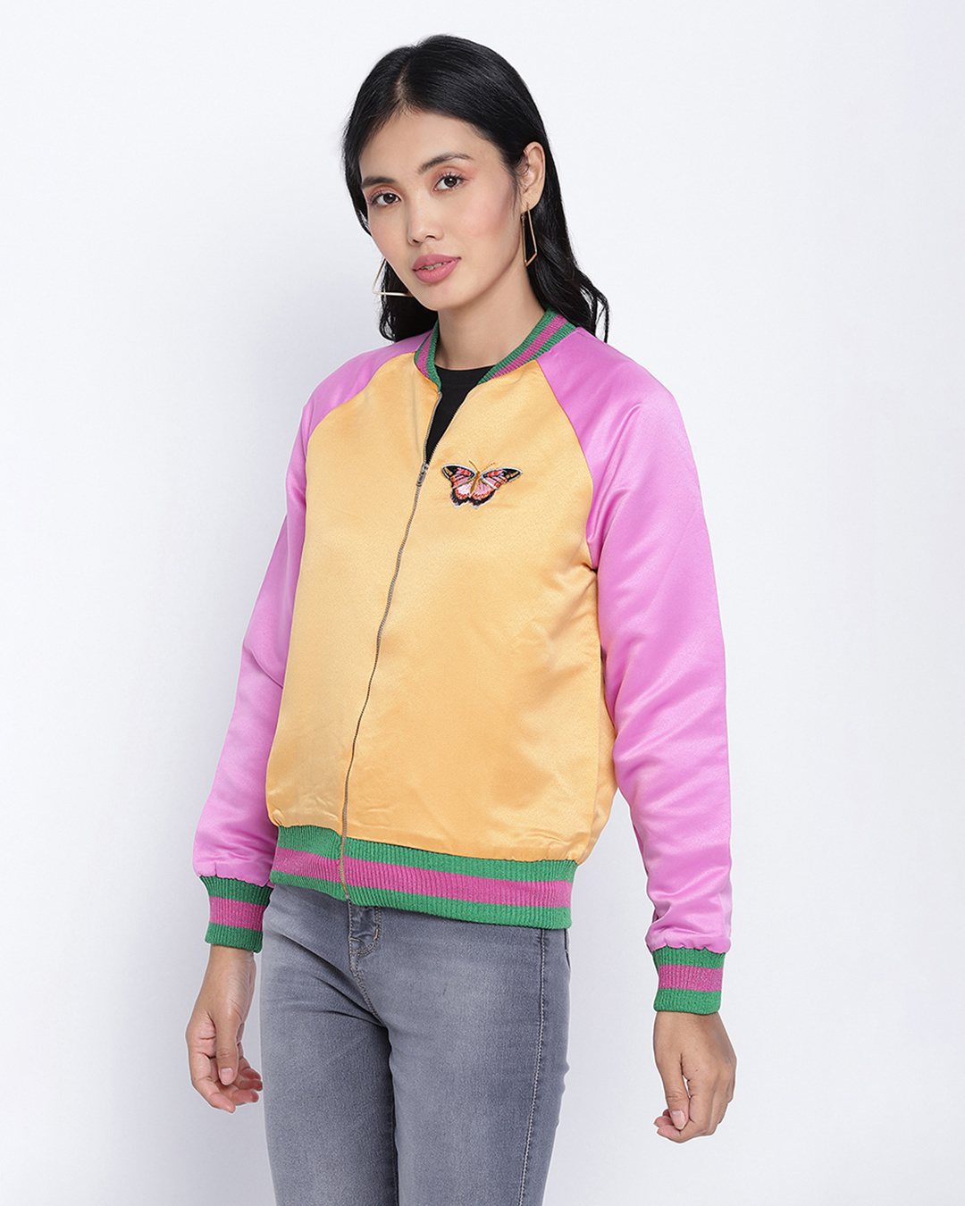 Shop Women's Multicolor Jacket-Back