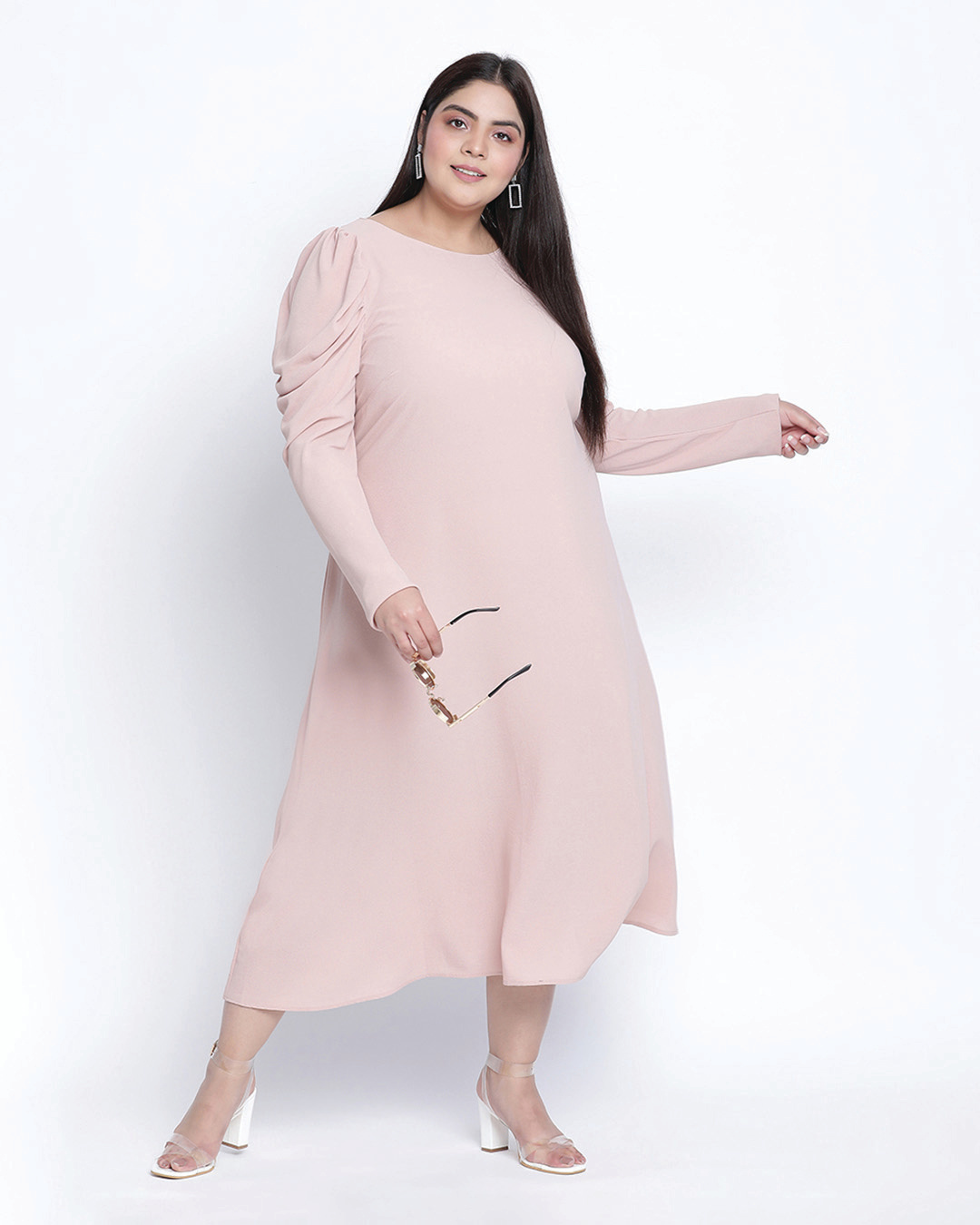 Shop Women's Pink Regular Fit Dress-Back