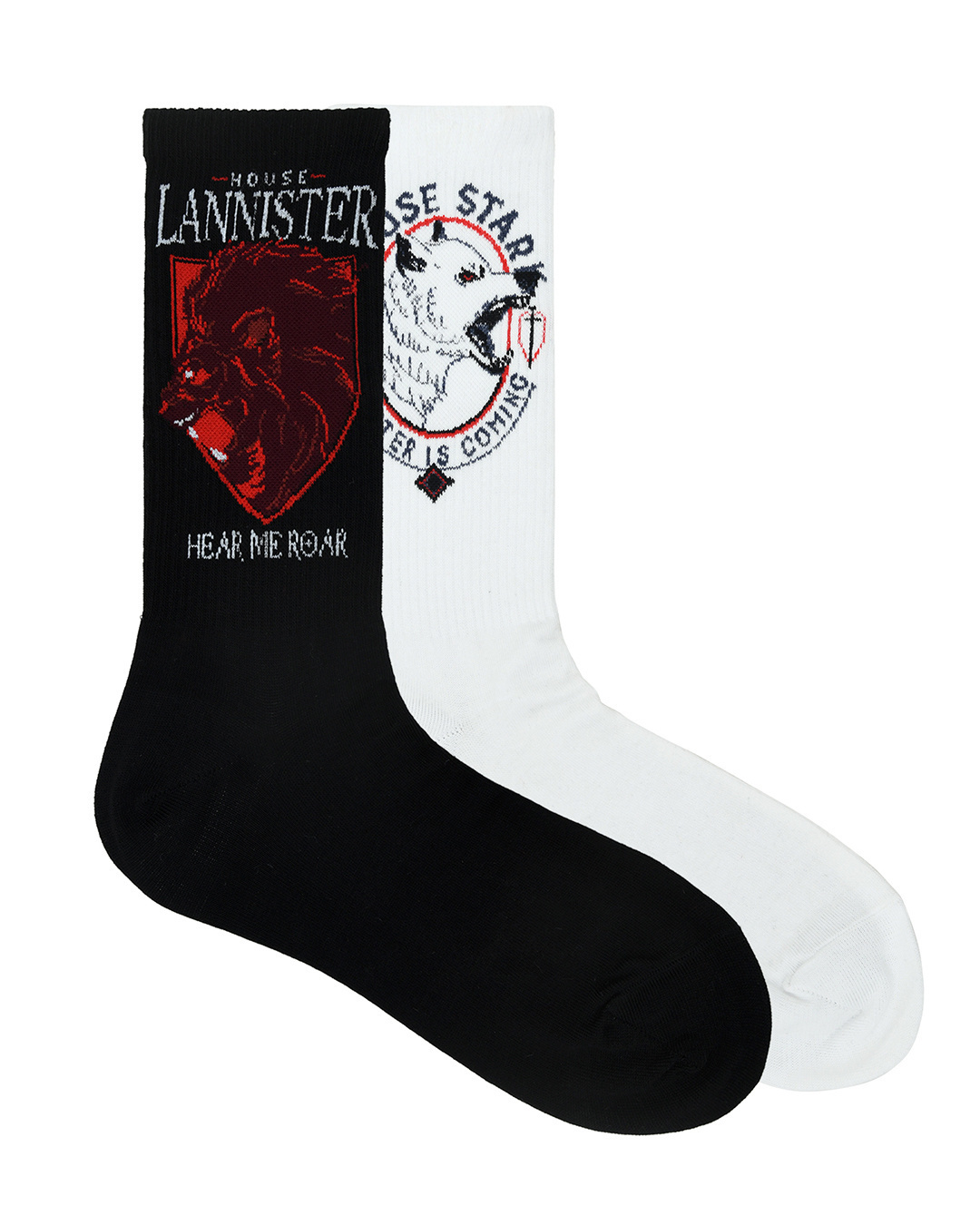 Shop Pack Of 2 Men's Black Game Of Thrones Printed Socks-Back