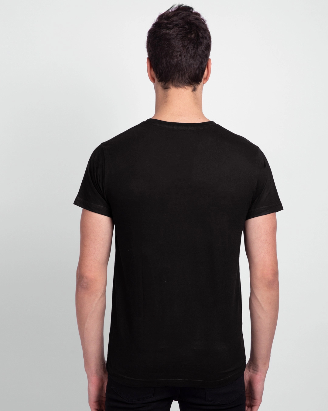 Shop Pack of 2 Men's Black Printed T-shirts-Back
