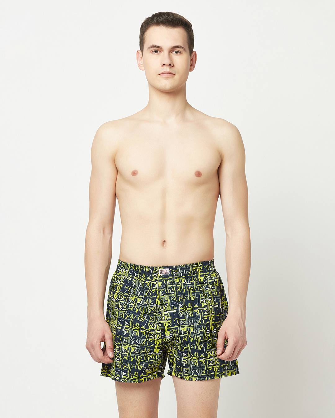 Shop Pack of 2 Men's Green & Blue All Over Printed Boxers-Back