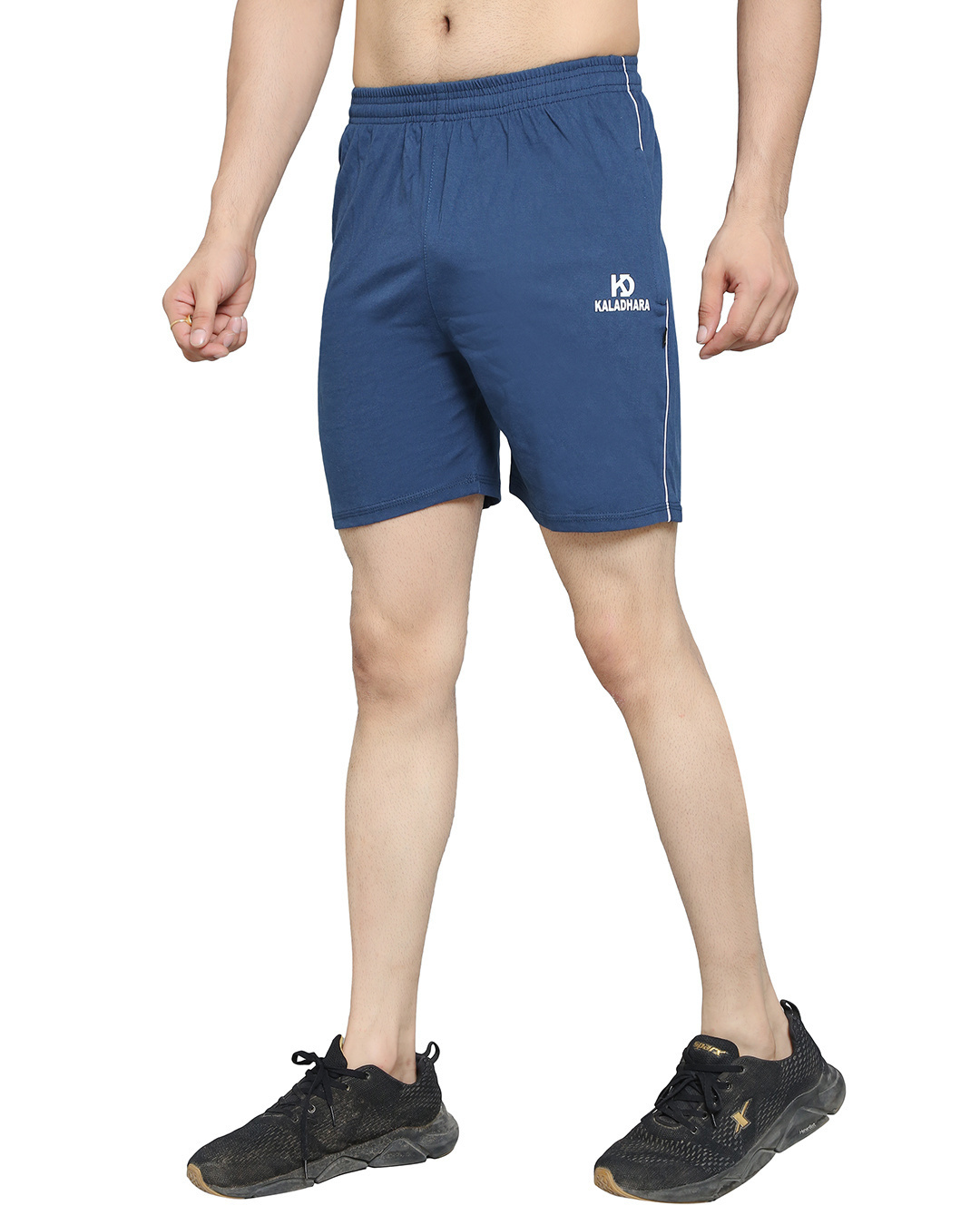Shop Pack of 2 Men's Blue & Grey Shorts-Back