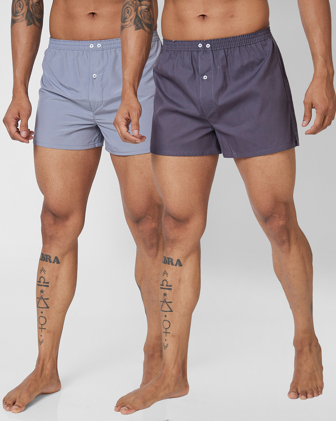Buy Pack of 2 Men's Grey Boxers Online in India at Bewakoof