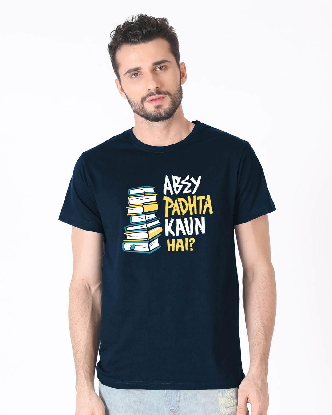 Shop Padhta Kaun Hai? Half Sleeve T-Shirt-Back