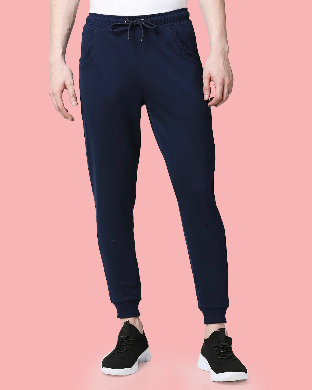 Buy Pageant Blue Basic Jogger Pants Online at Bewakoof