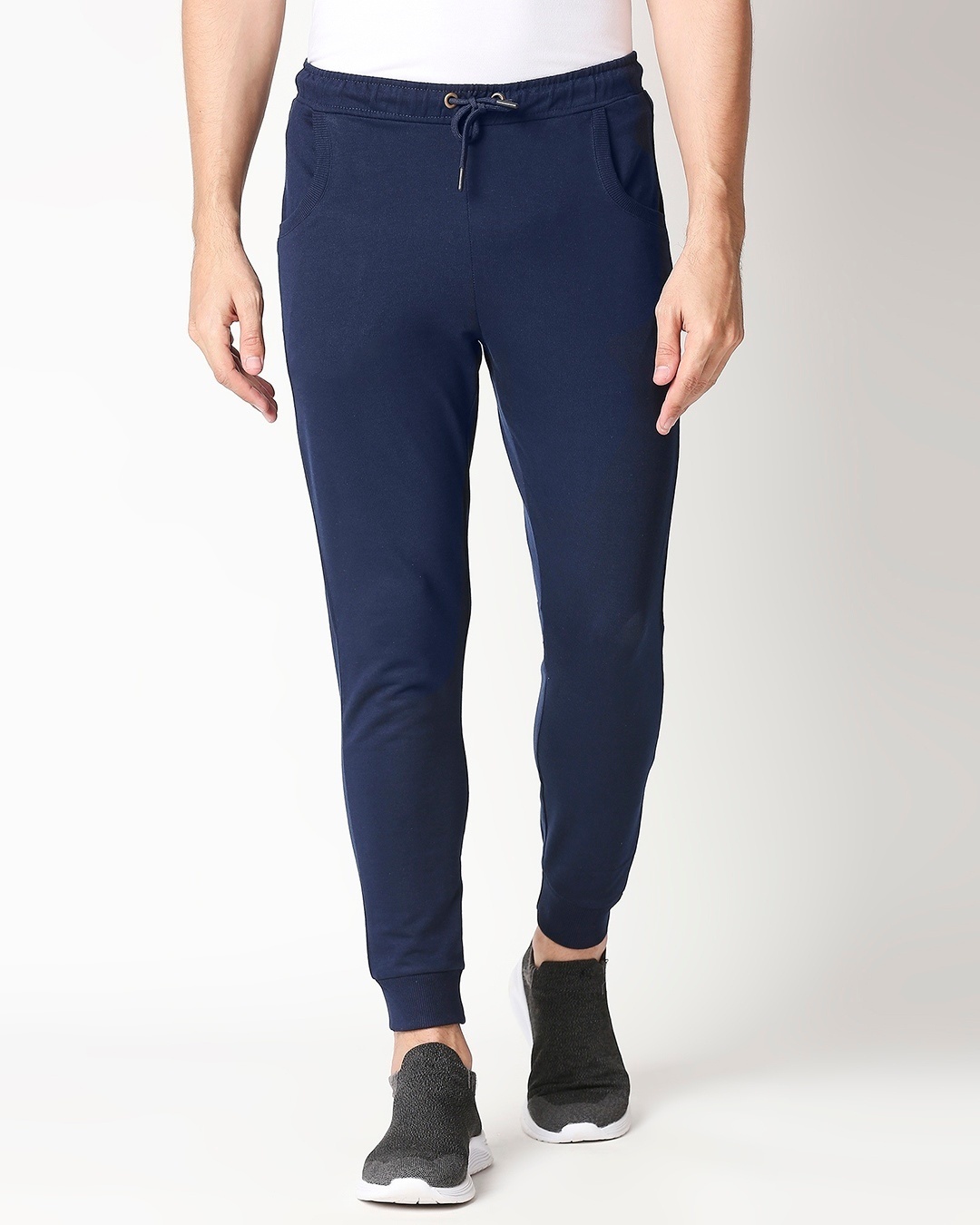 Shop Men's Blue Joggers-Back