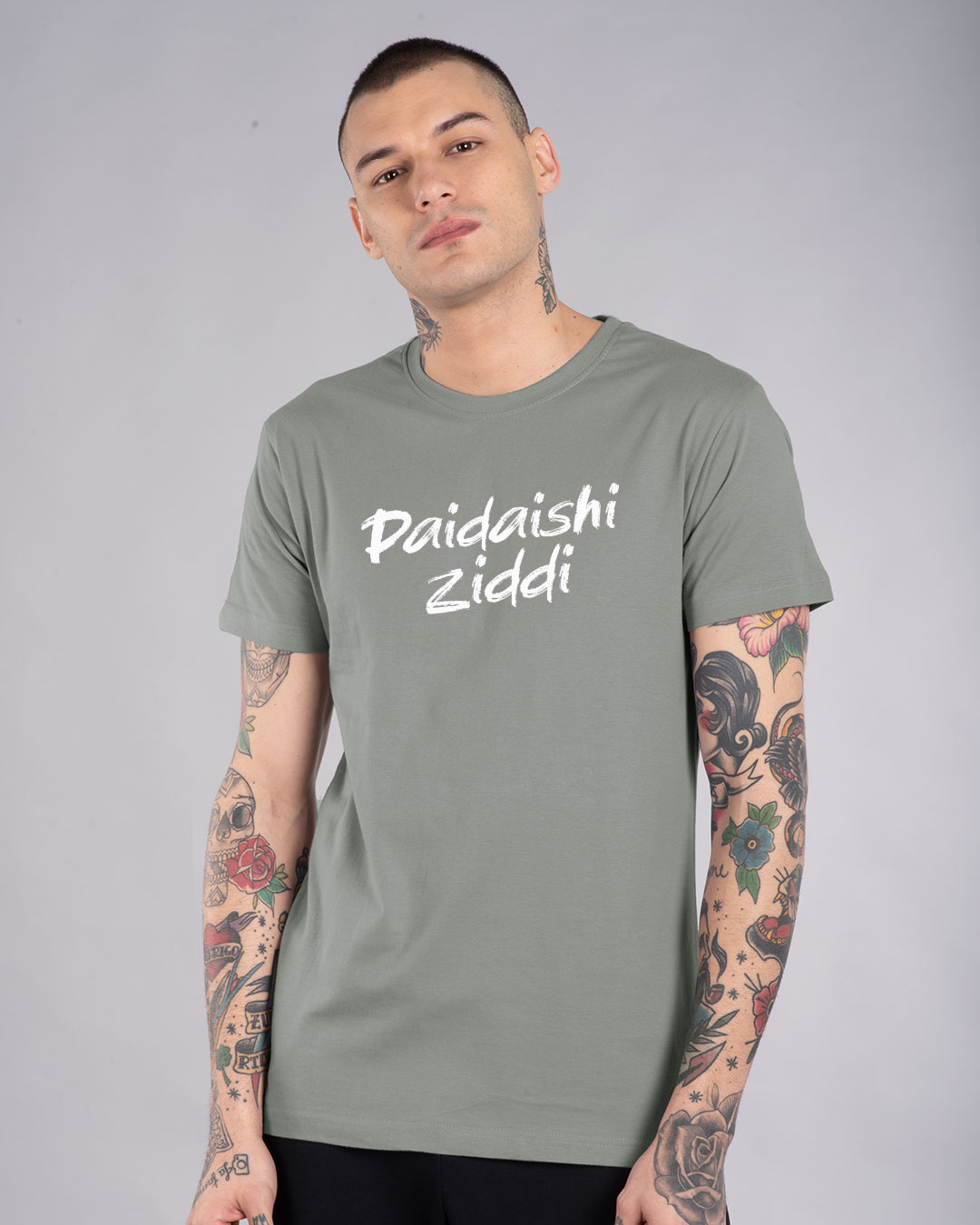 Shop Paidaishi Ziddi Half Sleeve T-Shirt-Back