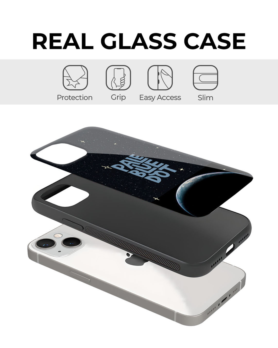 Shop Pale Blue Dot Premium Glass Cover for Apple iPhone 12 Pro Max-Back