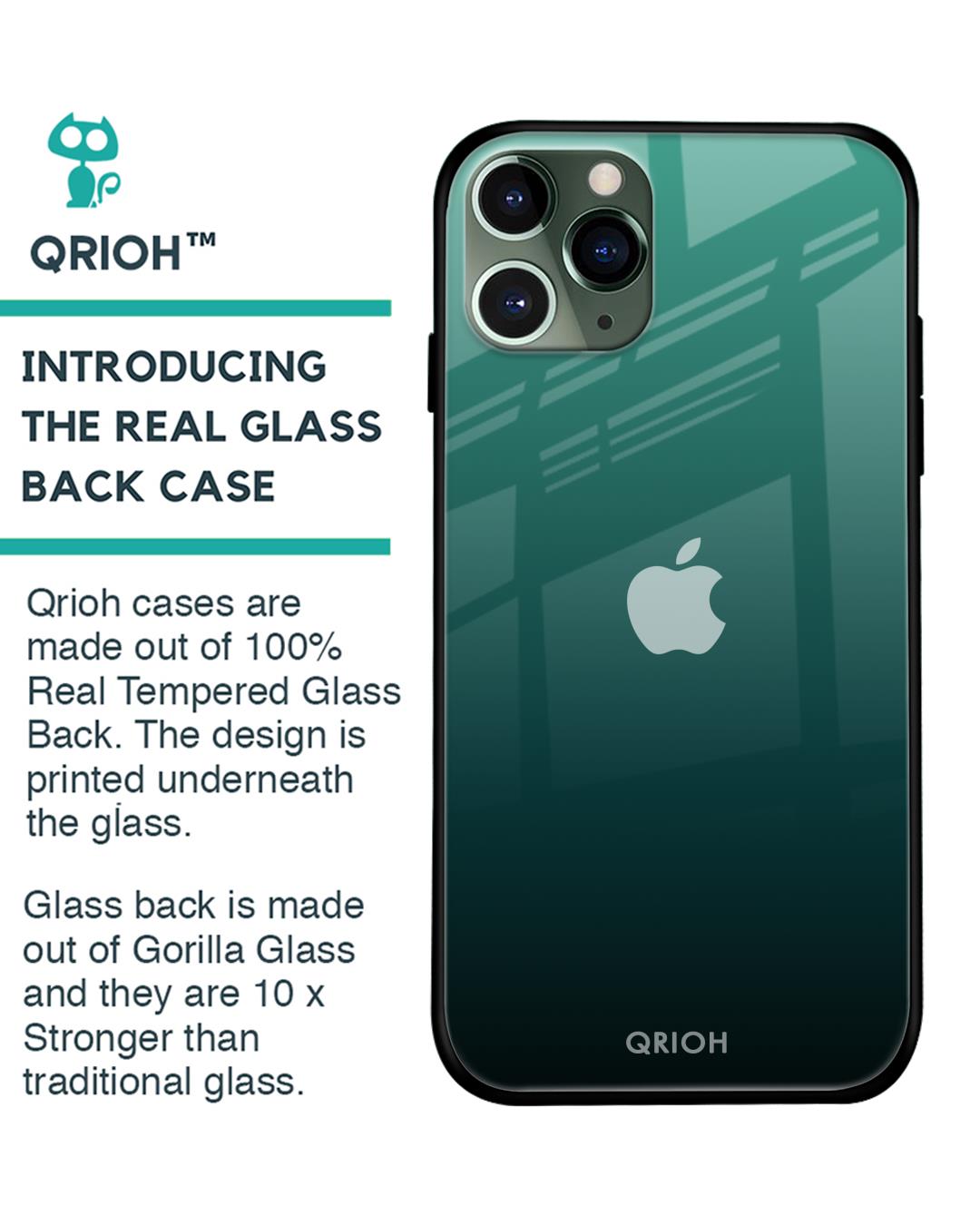 Shop Palm Green Premium Glass Cover For iPhone 11 Pro Max (Impact Resistant, Matte Finish)-Back