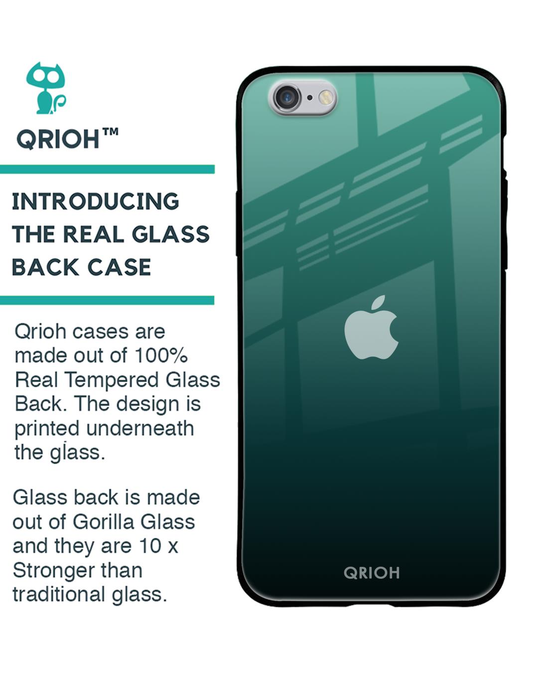 Shop Palm Green Premium Glass Cover For iPhone 6S (Impact Resistant, Matte Finish)-Back