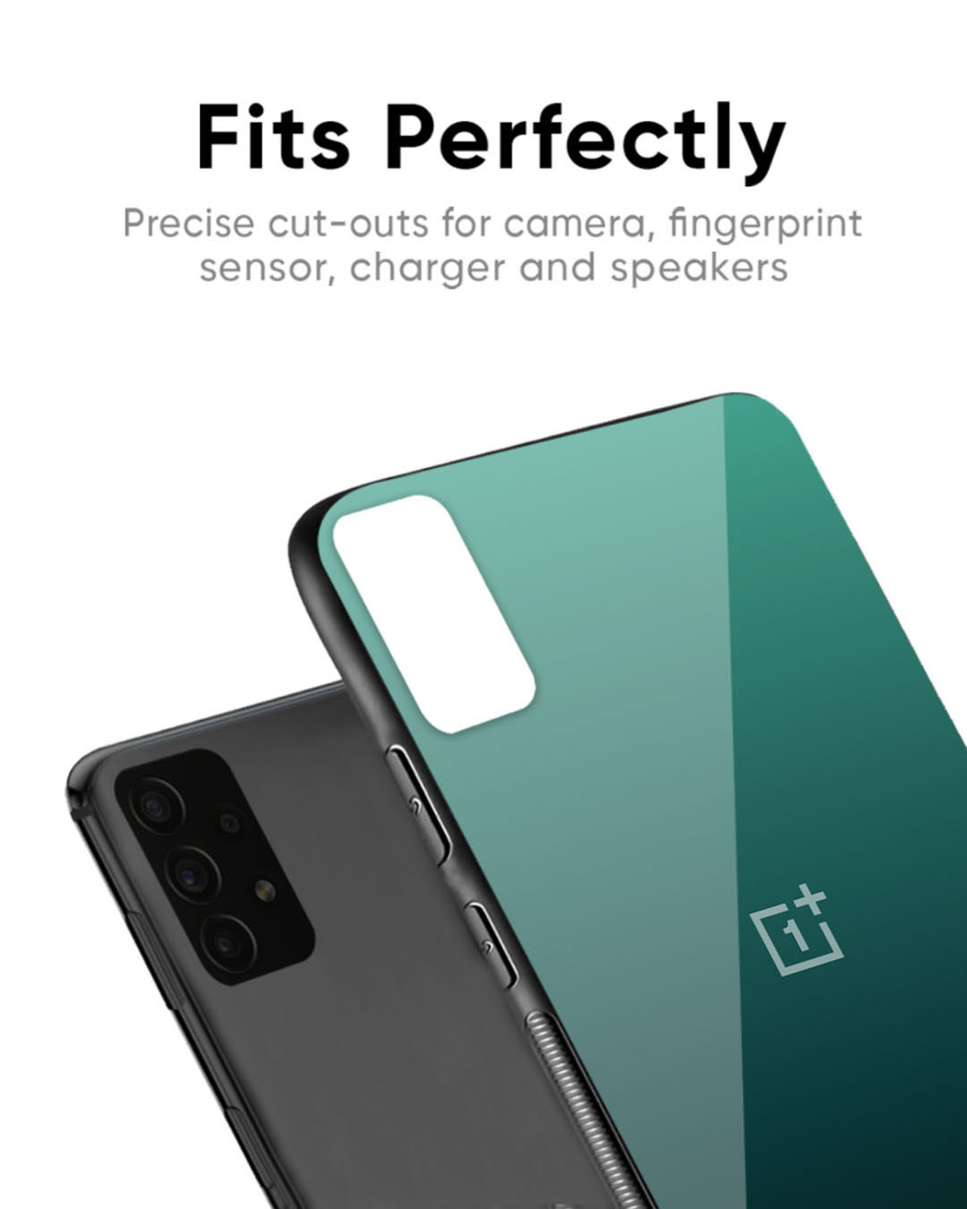 Shop Palm Green Premium Glass Case For OnePlus 7T Pro(Shock Proof, Scratch Resistant)-Back