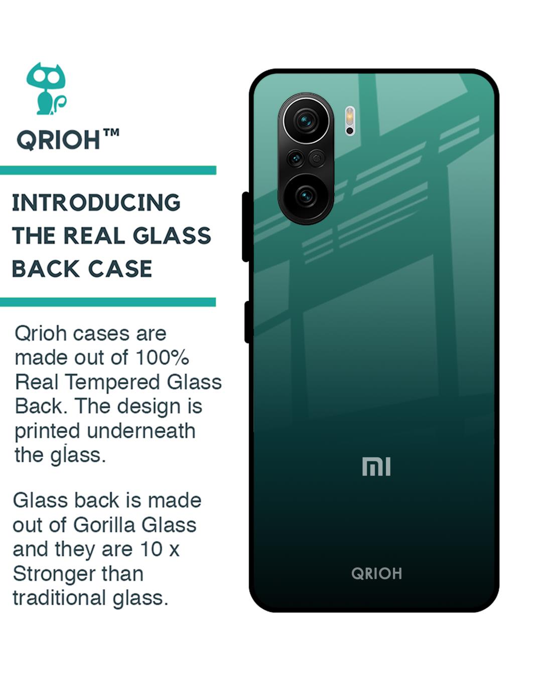 Shop Palm Green Premium Glass Cover For Mi 11X Pro (Impact Resistant, Matte Finish)-Back