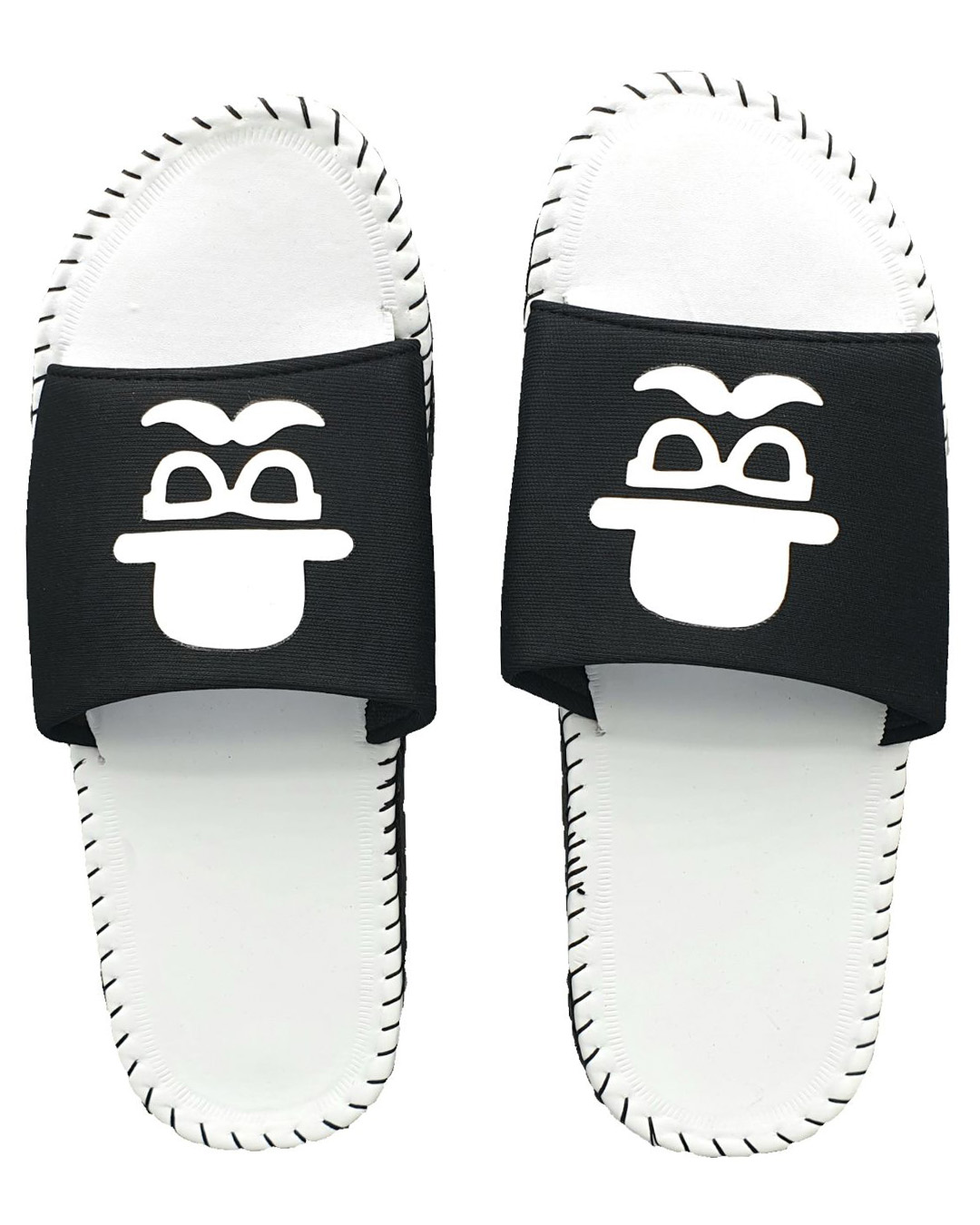 Shop Flat Mooch White Slipper Flipflops Slides For Men-Back